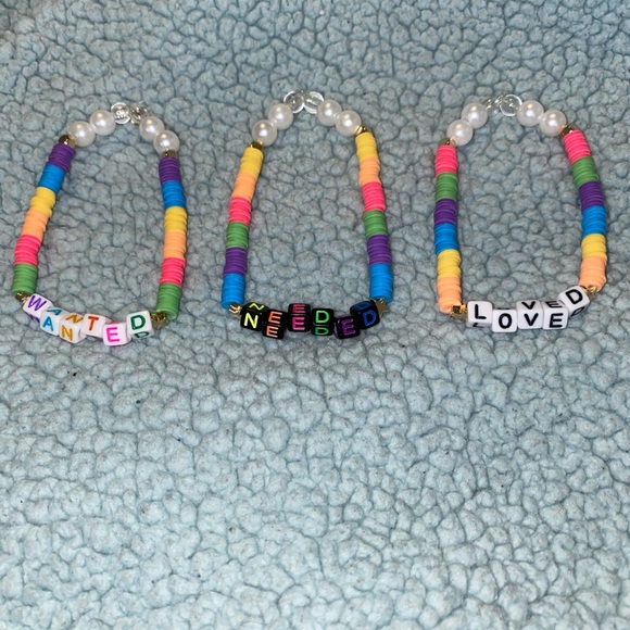 WANTED • NEEDED • LOVED 3 piece bracelet set - Picture 2 of 3